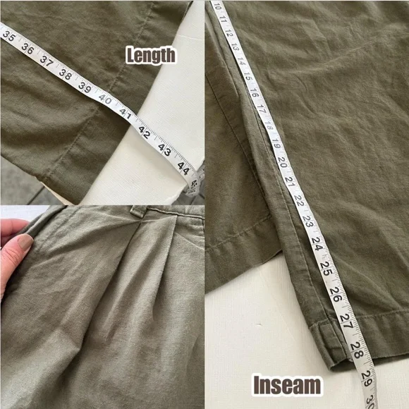 GAP Pleated High Rise Linen-Cotton Pants. - Picture 7 of 8